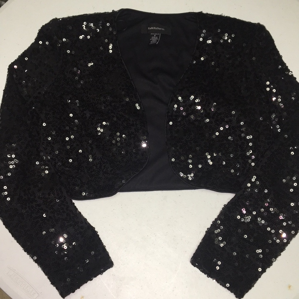 R&M Richards sequin shrug